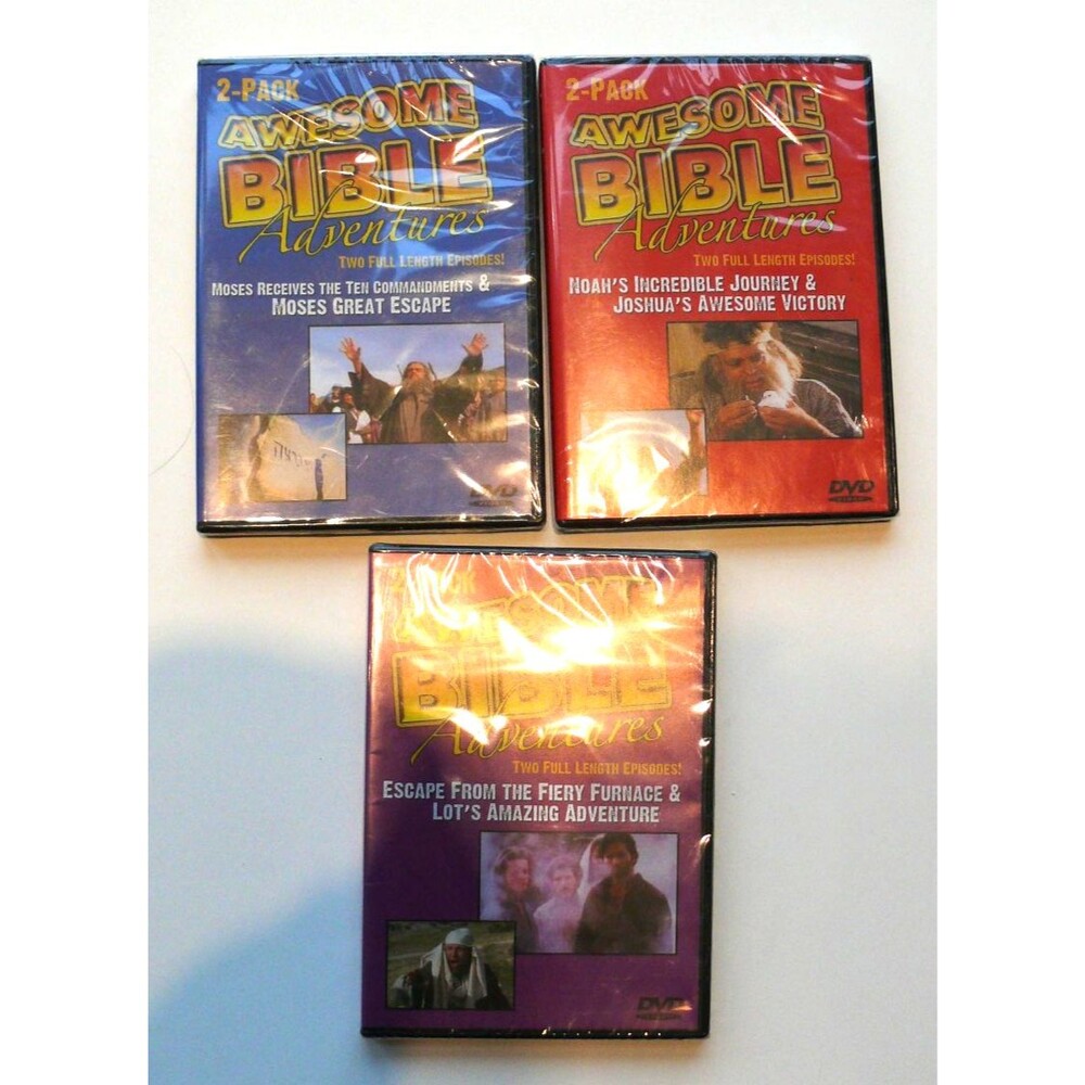 New Sealed Lot Awesome Bible Adventures DVD Moses 10 Commandments Lots furnace
